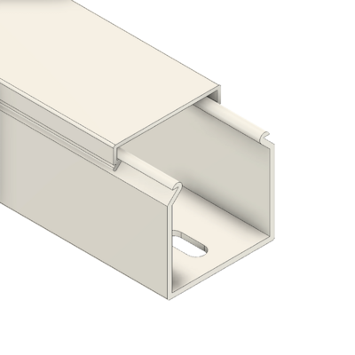 MODULAR SOLUTIONS PLASTIC CONDUIT&lt;br&gt;38MM X 38MM 45 GRAY 6.5&#39;
